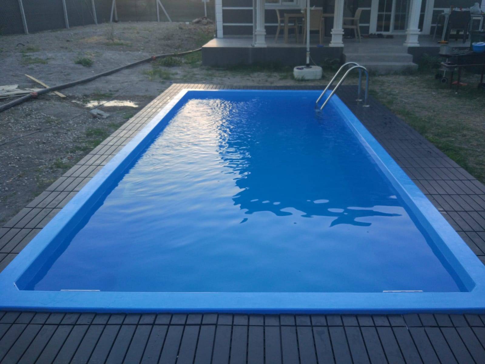 İzmir / Urla Fiber Polyester Villa Tipi Yüzme Havuzu Çalışmamız 