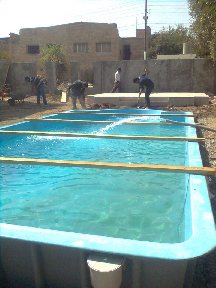 Poolsand İzmir Irak Erbil  Fiber Polyester Prefabrik Hazır Yüzme Havuzu  Çalışması